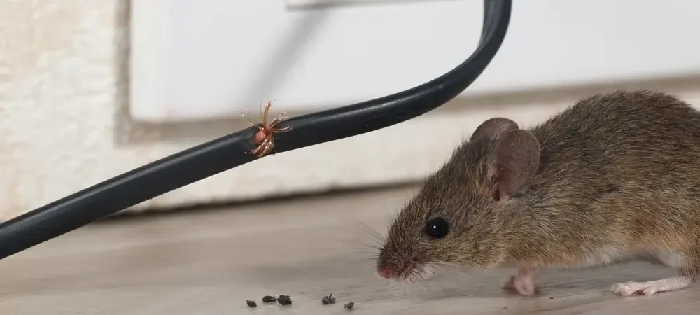 rodent chewing a wire