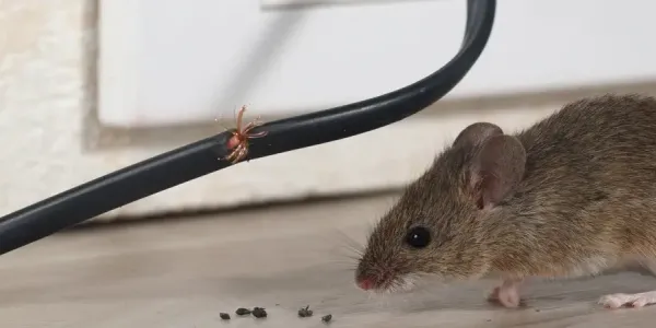 rodent chewing a wire